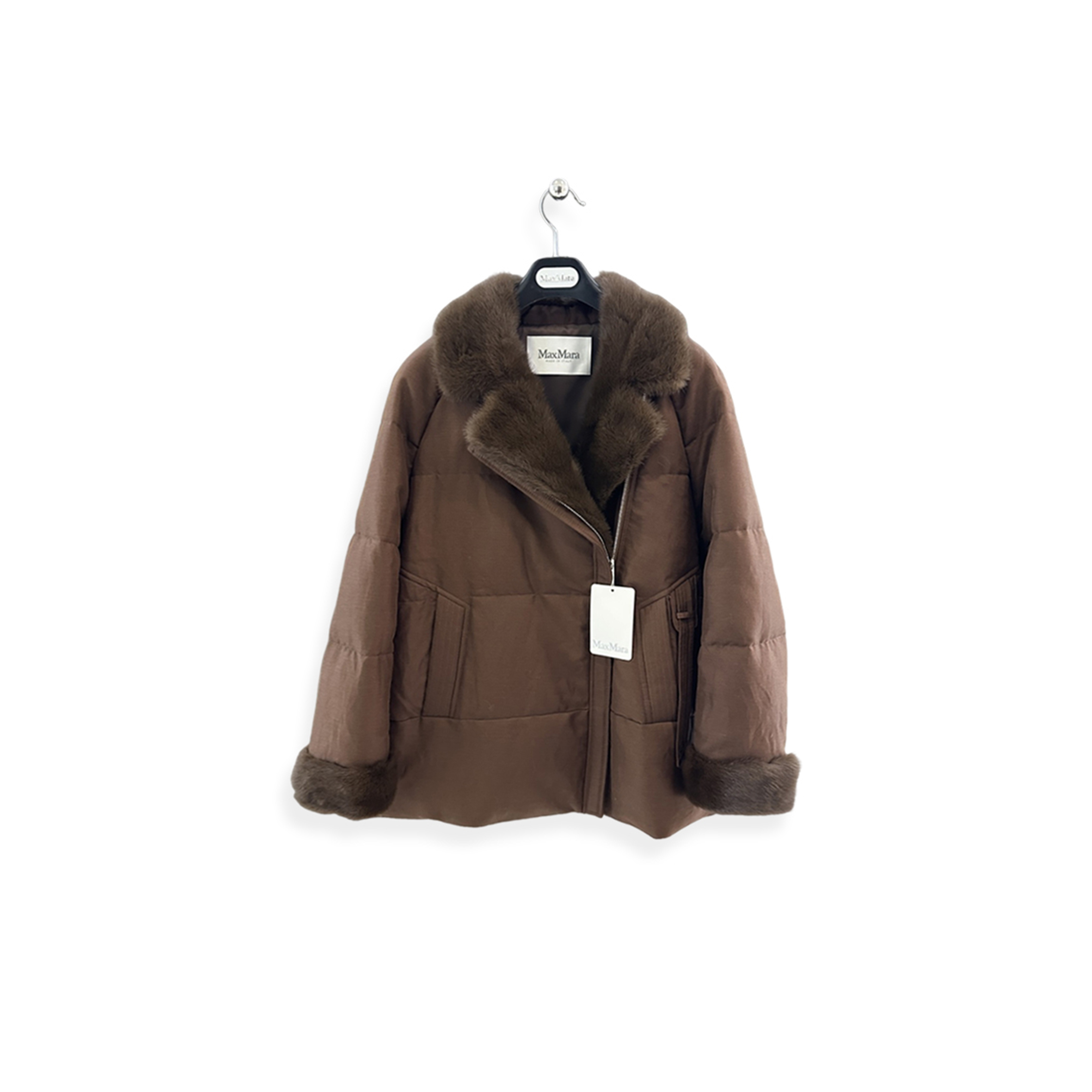 MAX MARA VELVET MINK DOWN COAT 